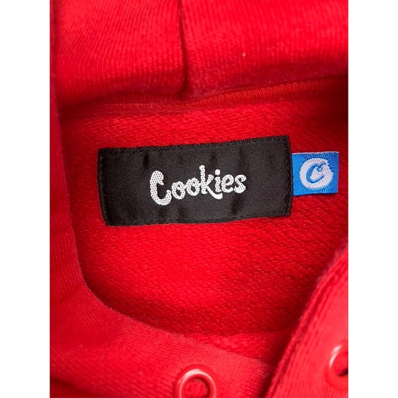 Cookies SF Red Hoodie Hooded Sweatshirt Pullover Logo Mens Size M Cotton - Picture 5 of 15
